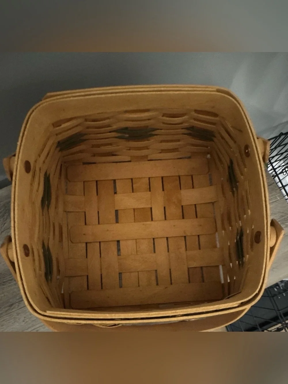 Longaberger 2000 Christmas Deck the Halls Small Storage Basket w/ Liner